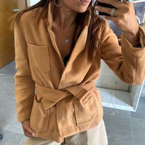 L’Academie camel coat NWT